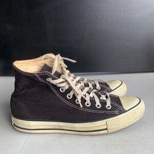Converse Chuck Taylor High Tops Unisex 7.5M/9.5W Black VTG 80s 90s Retro‎